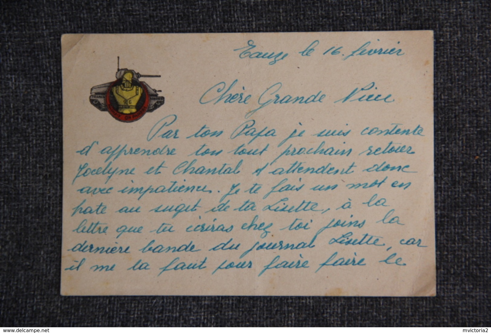 Ecrit Sur Carte Du 9ème Régiment Du Génie Militaire De L'Armée FRANCAIS :  "ALLONS Y , ON PASSERA". - Historical Documents