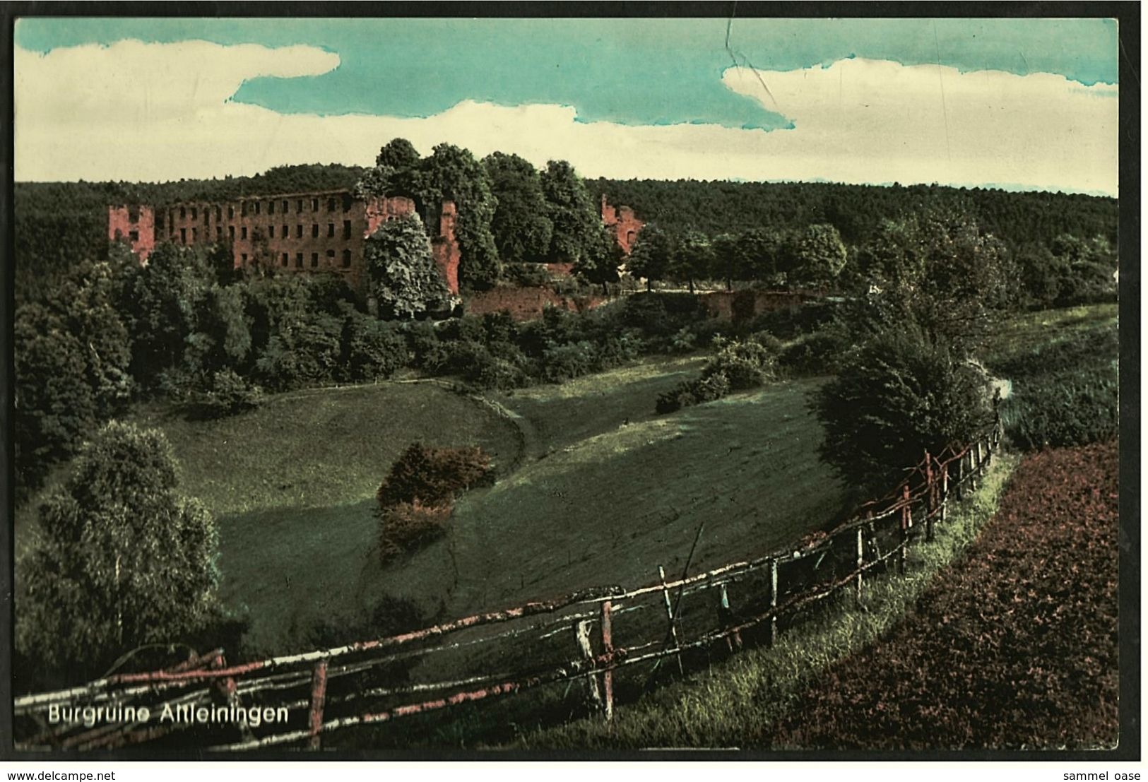 Burgruine Altleiningen / Pfalz  -  Ansichtskarte Ca. 1966  (8358) - Gruenstadt