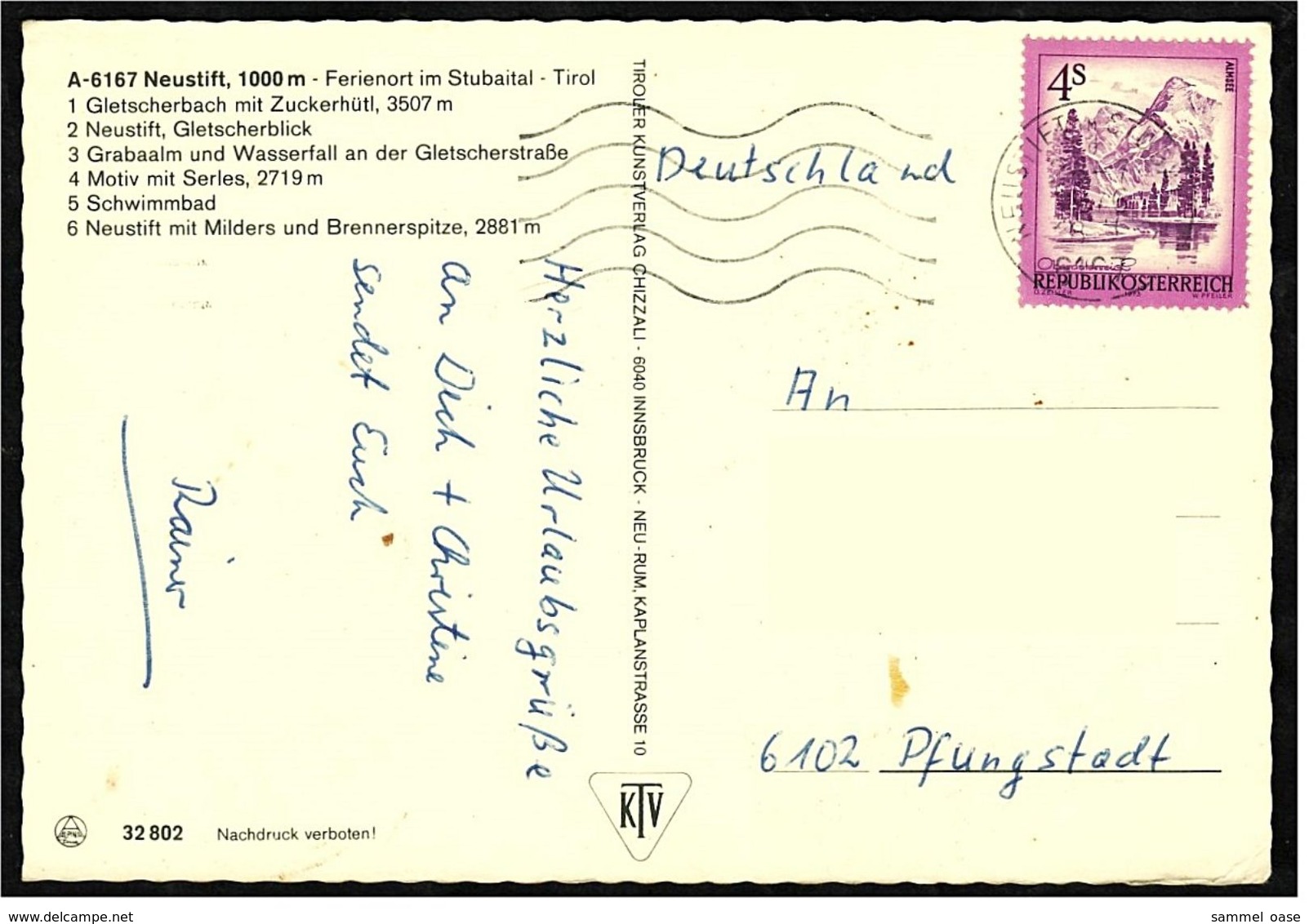 Neustift Stubaital / Tirol  -  Mehrbild-Ansichtskarte Ca.1976    (8346) - Neustift Im Stubaital