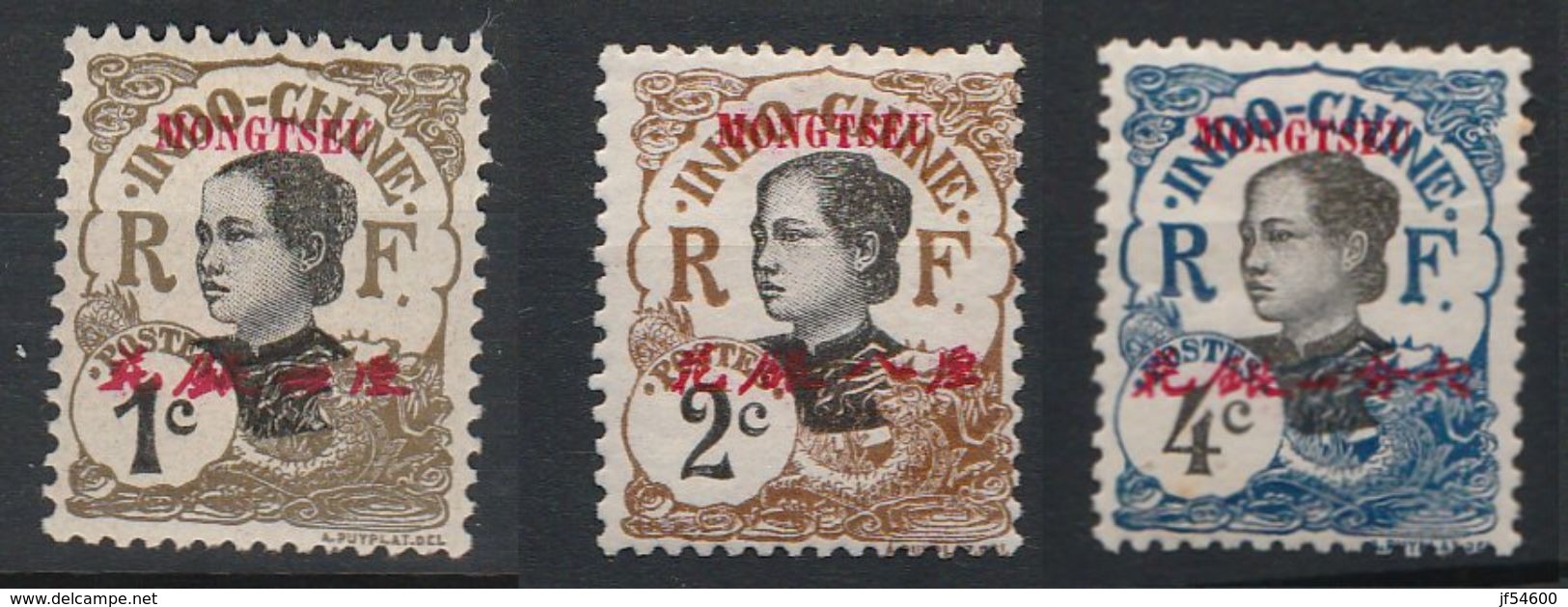 Mong-Tzeu 34A à 36 *  (36 Aminci) - Unused Stamps