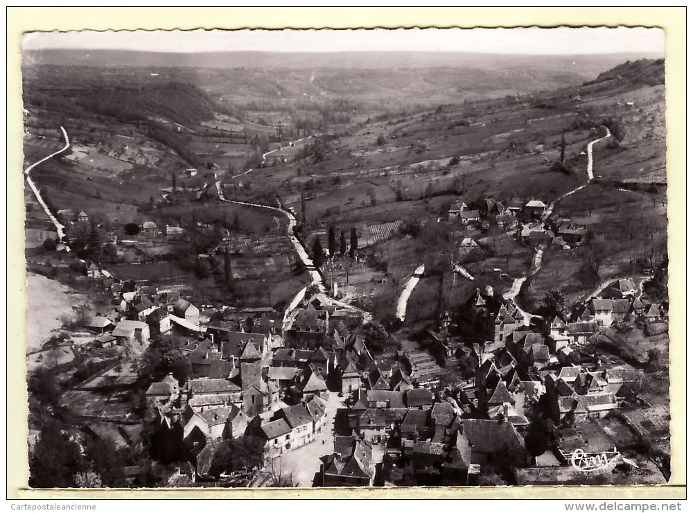 X46081 AUTOIRE Lot Vue Générale Aérienne Vallée Flamme Poste St SAINT-CERE 1958 - Photographie Véritable COMBIER - Other & Unclassified