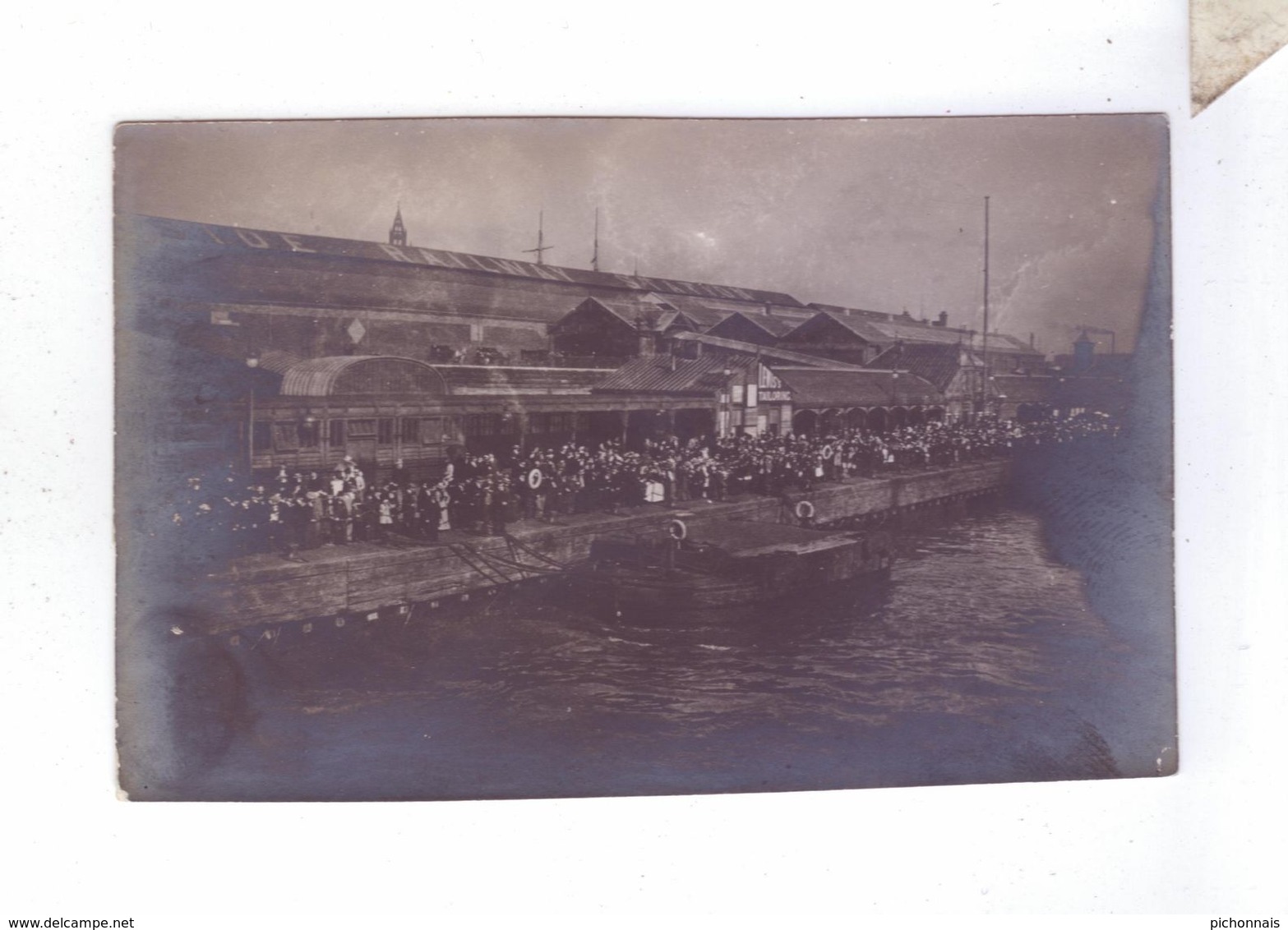 LIVERPOOL Riverside Station Arrival Of A Liner Landing Stage 6 Photos 1920'S Bus Tramway Tram - Bateaux