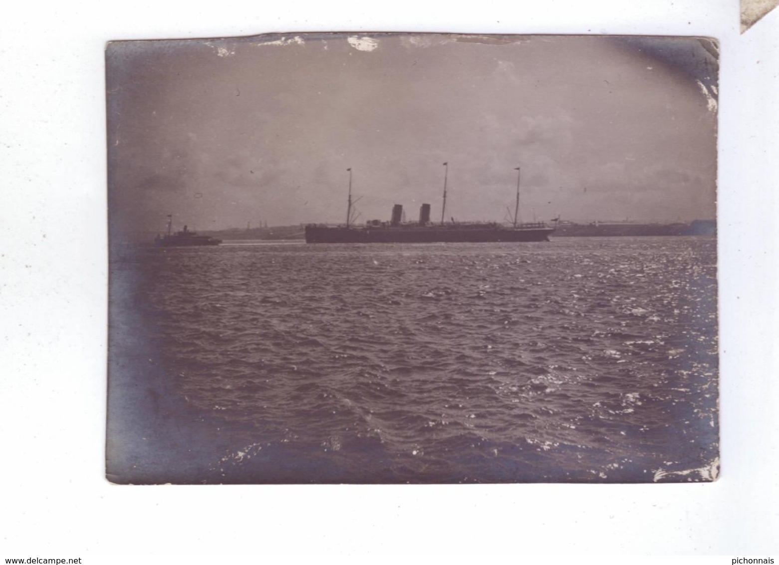 LIVERPOOL Riverside Station Arrival Of A Liner Landing Stage 6 Photos 1920'S Bus Tramway Tram - Bateaux