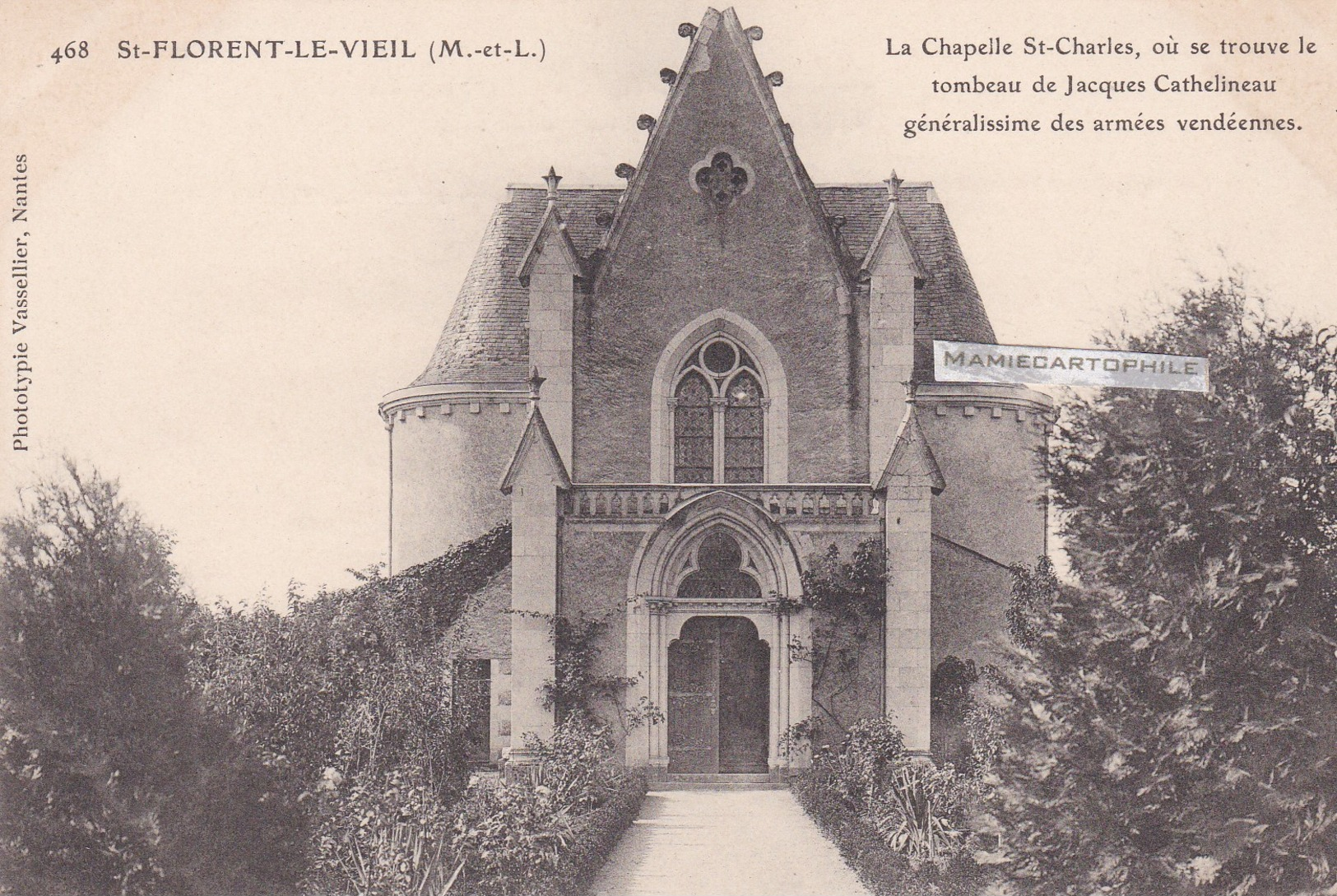 SAINT FLORENT LE VIEIL - Dépt 49 - La Chapelle S-t Charles Où Se Trouve Le Tombeau De J. Cathelineau - CPA - - Other & Unclassified