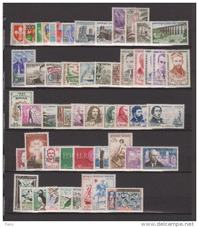 1963-FRANCE-ANNEE COMPLETE 1963**38 TIMBRES - 1960-1969