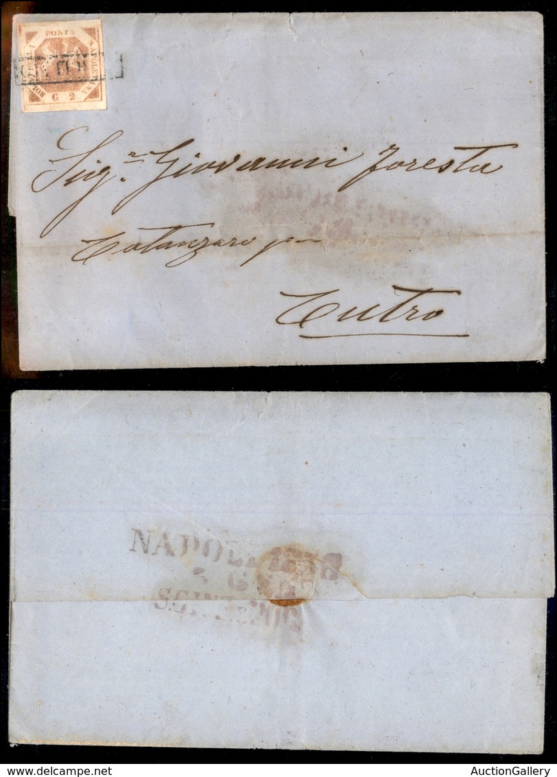 0019 ANTICHI STATI - NAPOLI - S.Gius. E Por. 3.1.58 - 2 Grana (7) - Lettera Per Cutro Datata 6.12.57 - Other & Unclassified