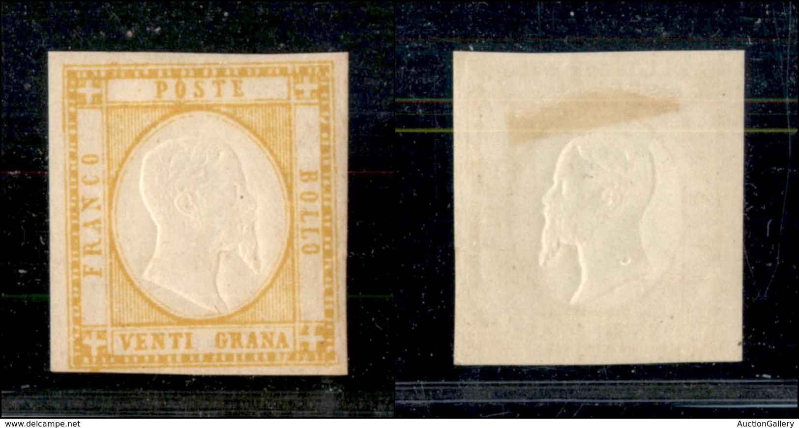 0029 ANTICHI STATI - NAPOLI - 1861 - 20 Grana Giallo Arancio (23a) - Nuovo Con Gomma - Margini Perfetti (800) - Otros & Sin Clasificación