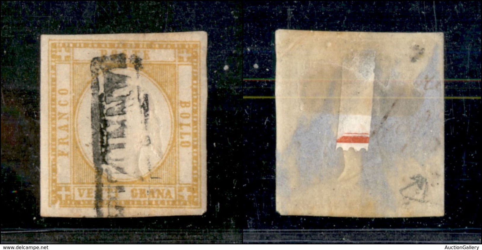 0030 ANTICHI STATI - NAPOLI - 1861 - 20 Grana Giallo Arancio (23a) - Diena (7.250) - Otros & Sin Clasificación