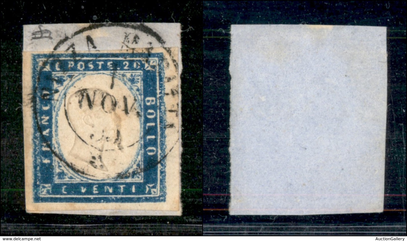 0096 ANTICHI STATI - SARDEGNA - 20 Cent (15b) - Nizza 1.11.55 - Altri & Non Classificati