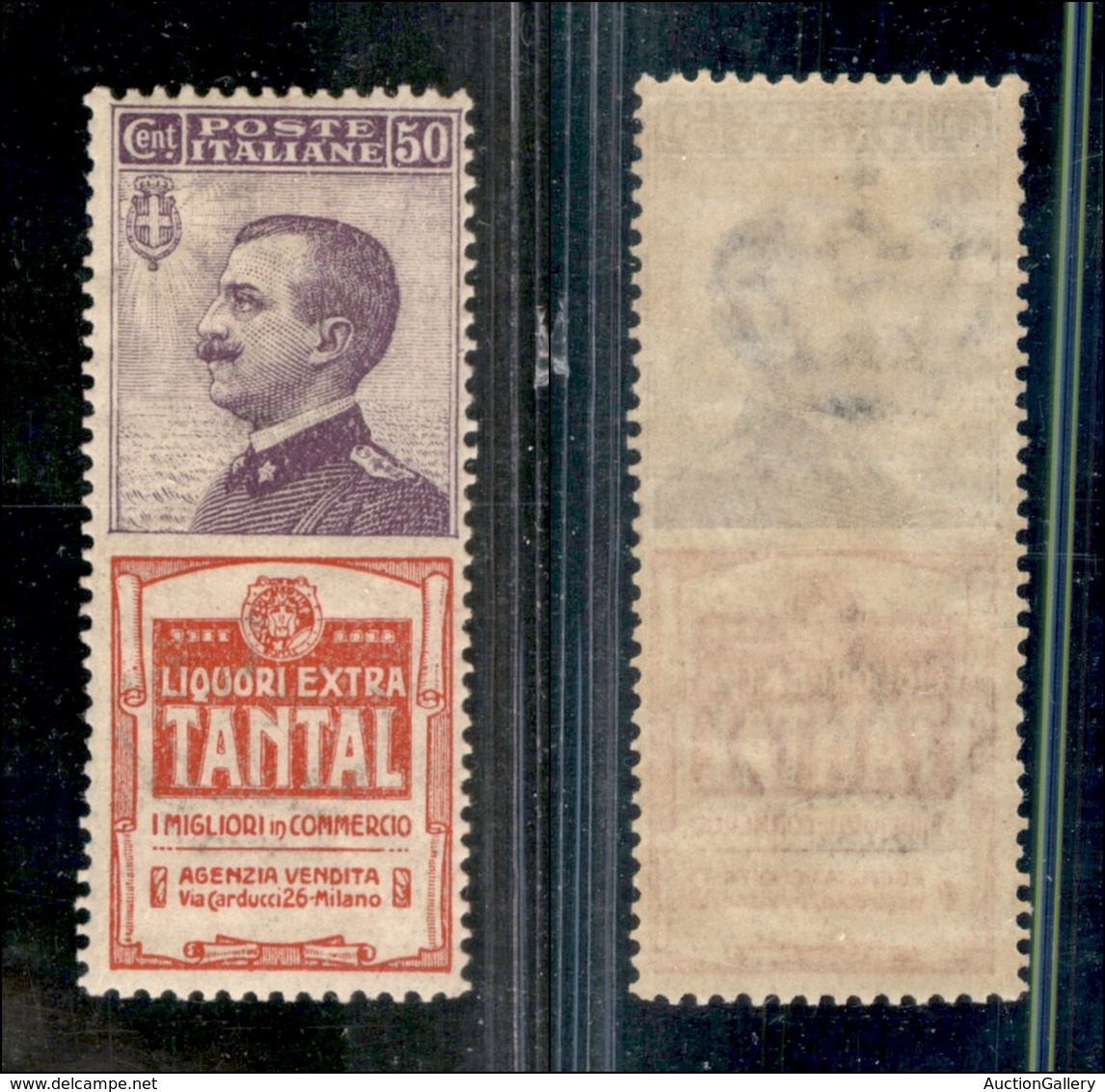 0292 REGNO - 1925 - 50 Cent Tantal (18-Pubblicitari) - Gomma Integra - Ottimamente Centrato - Molto Bello - Cert. AG (3. - Andere & Zonder Classificatie
