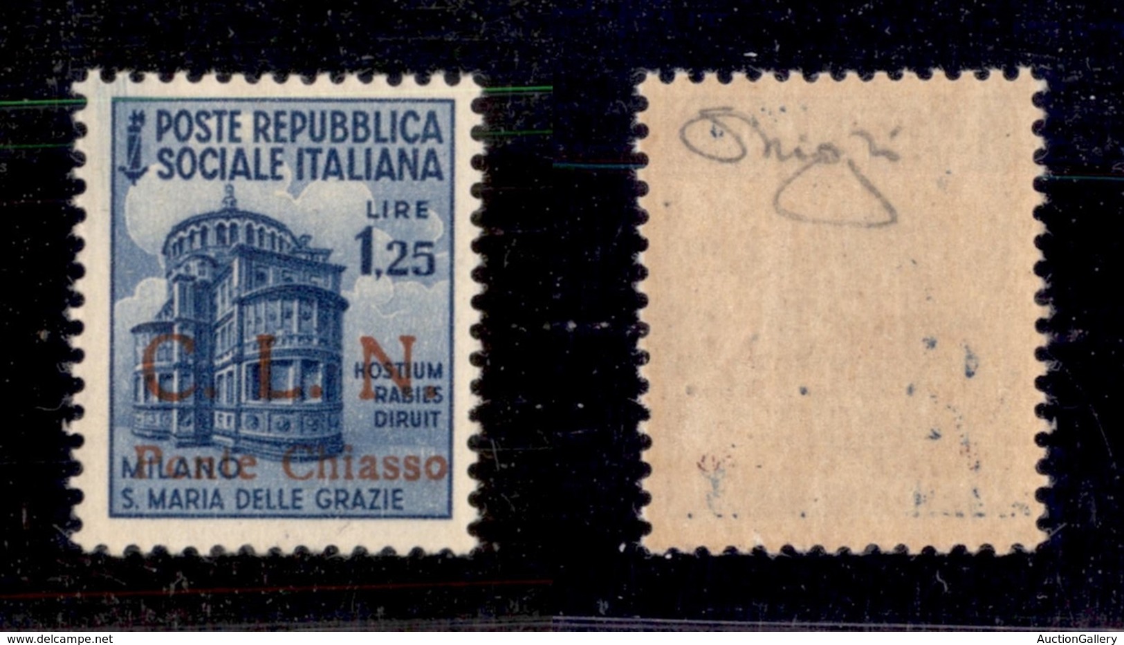 0496 EMISSIONI LOCALI - PONTE CHIASSO - 1945 - 1,25 Lire (9) - Gomma Integra - Raybaudi (600) - Altri & Non Classificati