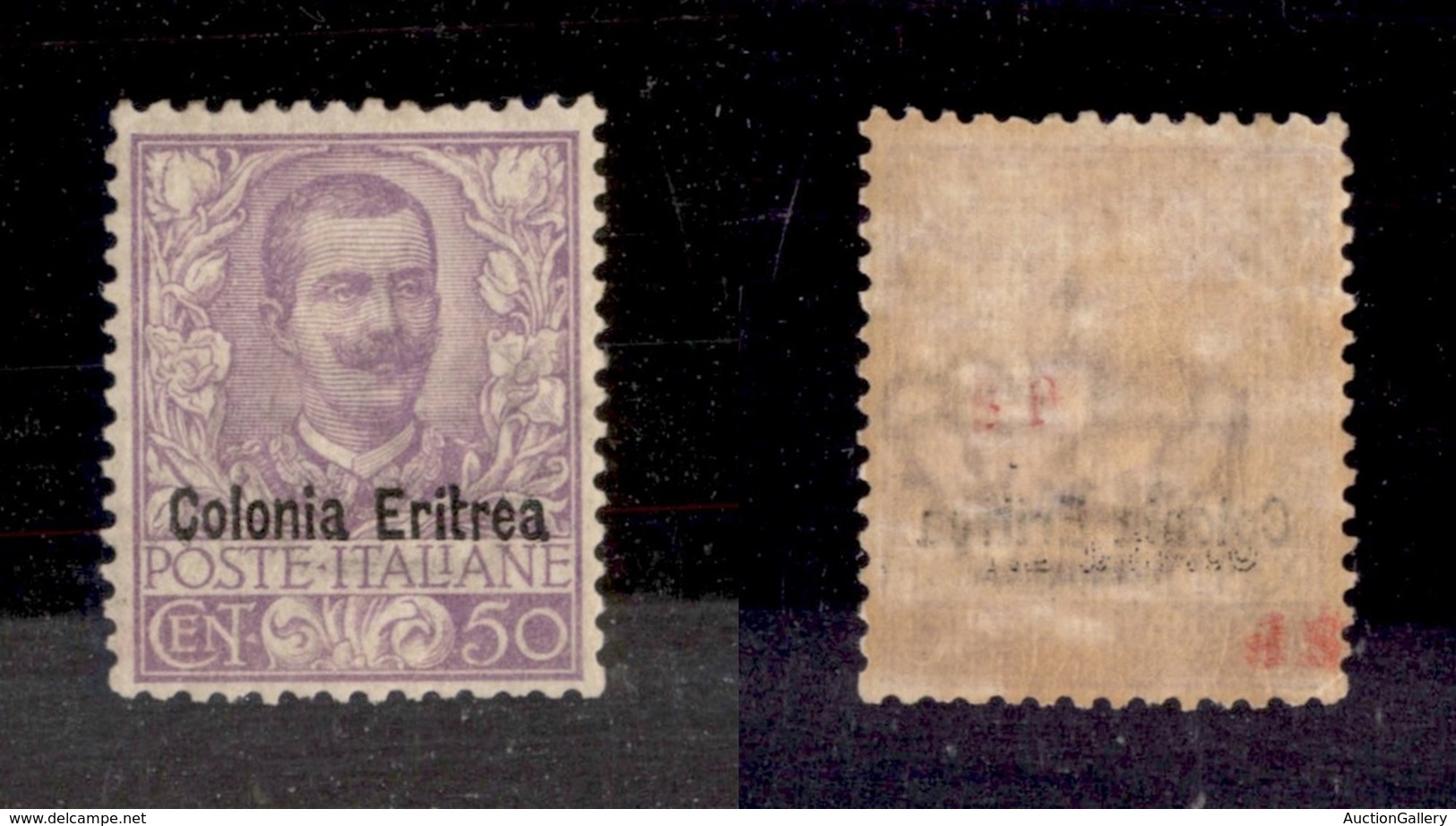 0605 COLONIE - ERITREA - 1903 - 50 Cent (27) - Ottimamente Centrato - Gomma Integra - Cert. AG (1.500) - Altri & Non Classificati