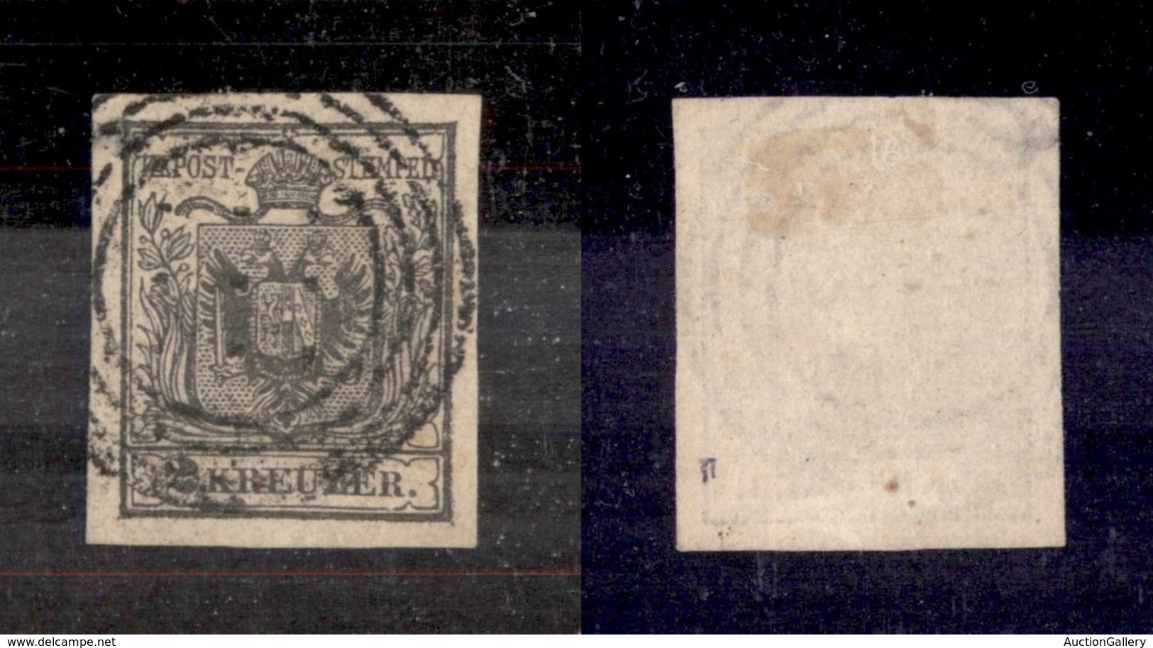 0718 AUSTRIA - 1850 - 2 Kreuzer (2-grigio) - Molto Bello - Altri & Non Classificati