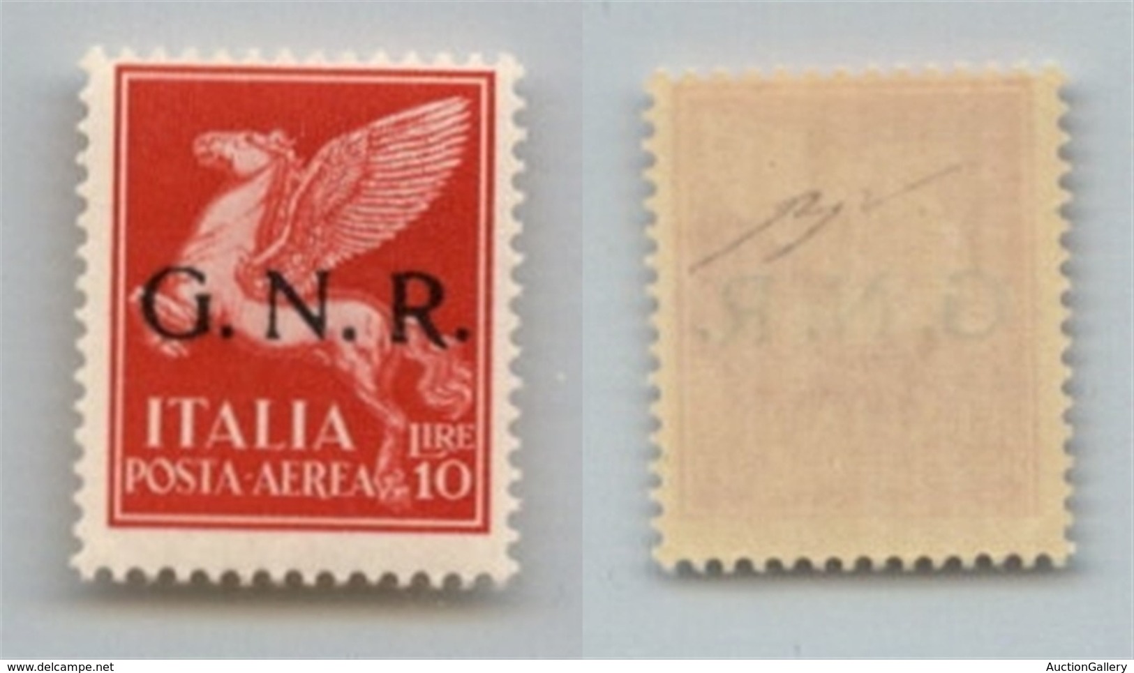 1415 GNR VERONA - 1944 - GNR Verona - 10 Lire (124 - Aerea) - Gomma Integra - Cert. AG (1.800) - Altri & Non Classificati
