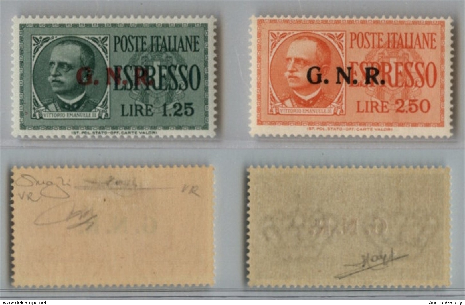 1427 GNR VERONA - 1944 - GNR Verona - Espressi (19/20) Serie Completa - Gomma Integra - Cert. Raybaudi (750) - Altri & Non Classificati