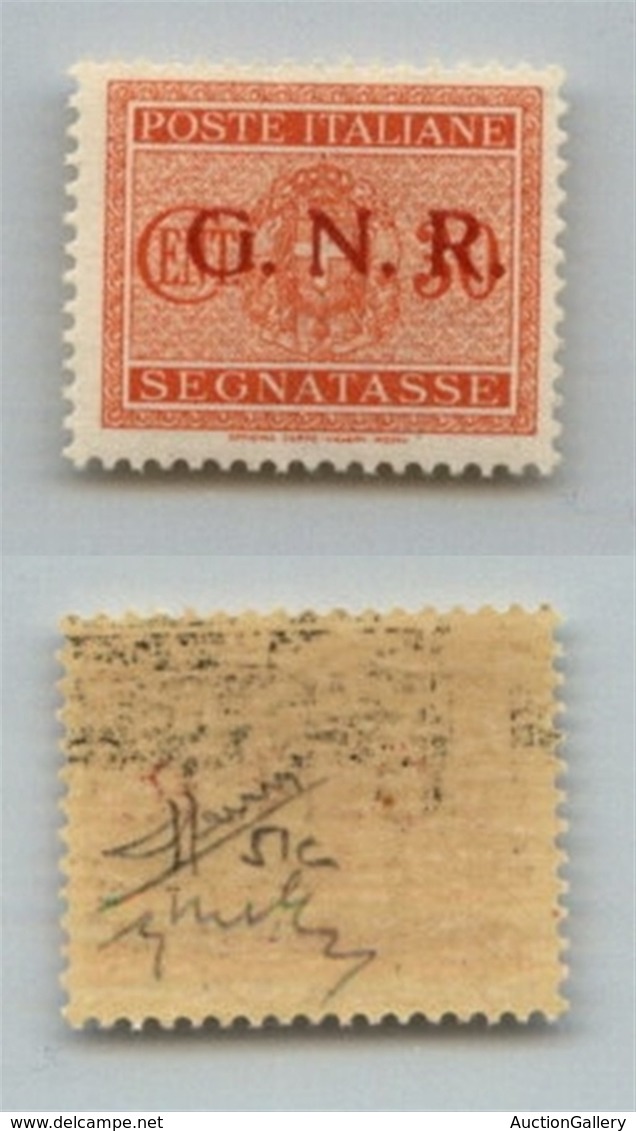 1459 GNR VERONA - 1944 - GNR Verona - Errore Di Colore - 30 Cent (51A - Segntasse) - Gomma Integra - Sorani (1.200) - Altri & Non Classificati