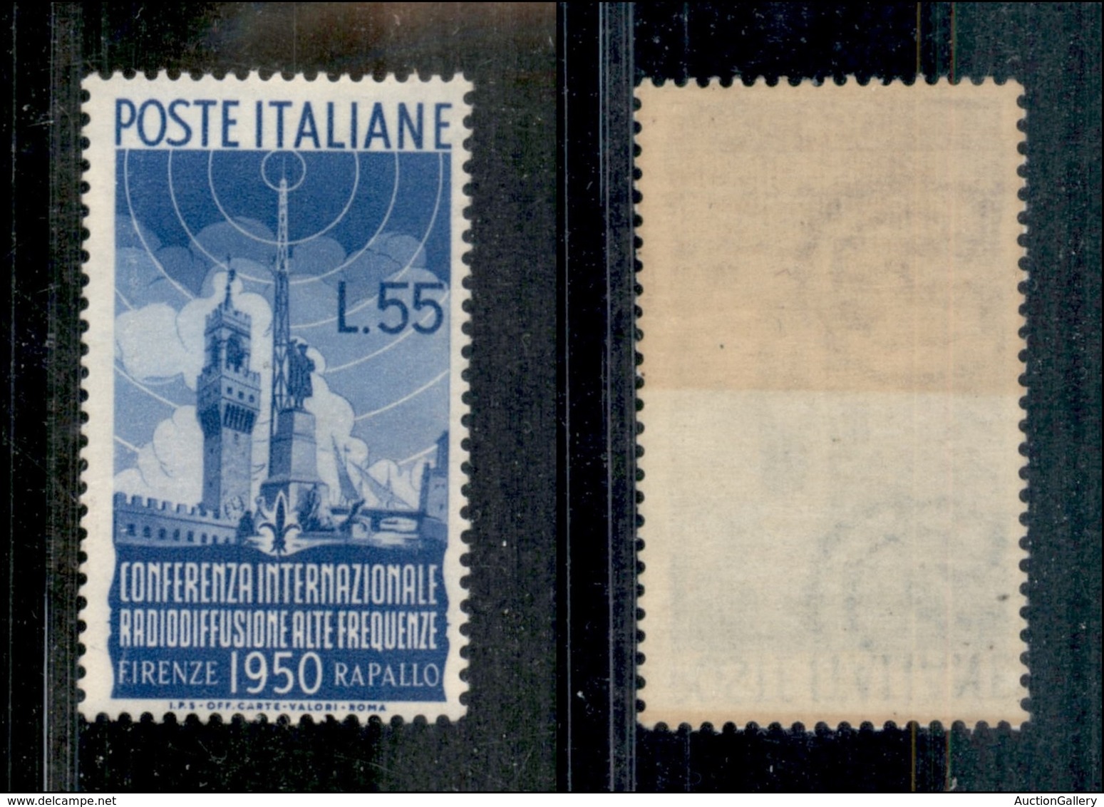 2328 REPUBBLICA - 1950 – 55 Lire Radiodiffusione (624) – Gomma Integra Brunata Da Classificatore – Da Esaminare (235) - Altri & Non Classificati