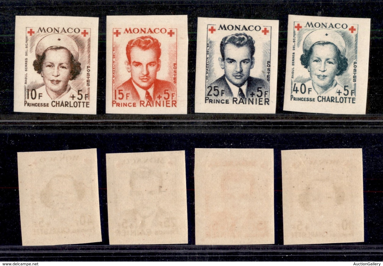 2451 MONACO - 1949 – Pro Croce Rossa (unif.334/337) – Serie Completa Di 4 Valori – Non Dentellati – Gomma Integra - Altri & Non Classificati