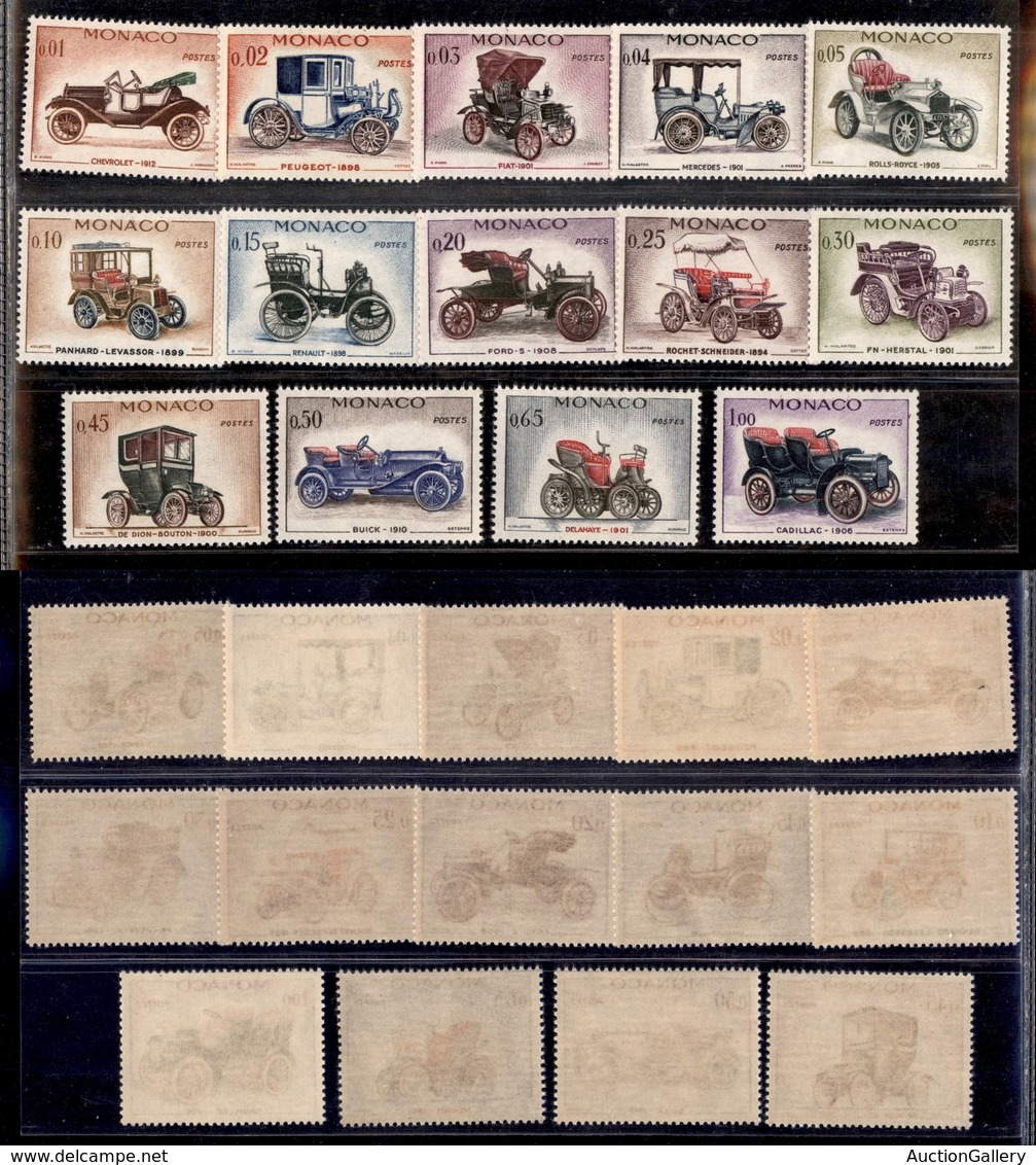 2461 MONACO - 1961 – Retrospettiva Automobile (unif.557/570) – Serie Completa Di 14 Valori – Gomma Integra (22) - Altri & Non Classificati