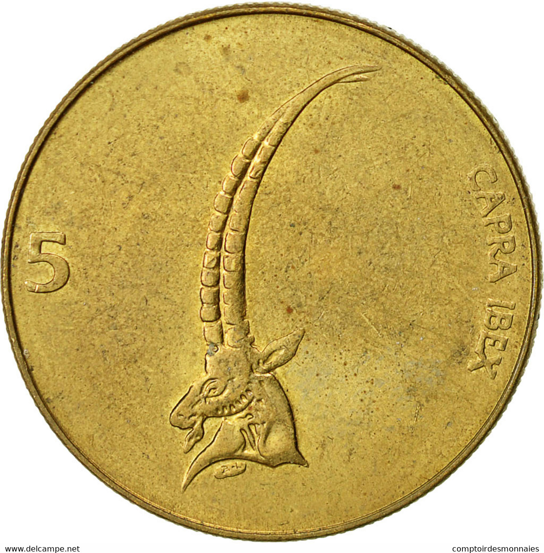 Slovénie, 5 Tolarjev, 1998, TTB, Nickel-brass, KM:6 - Slovenia