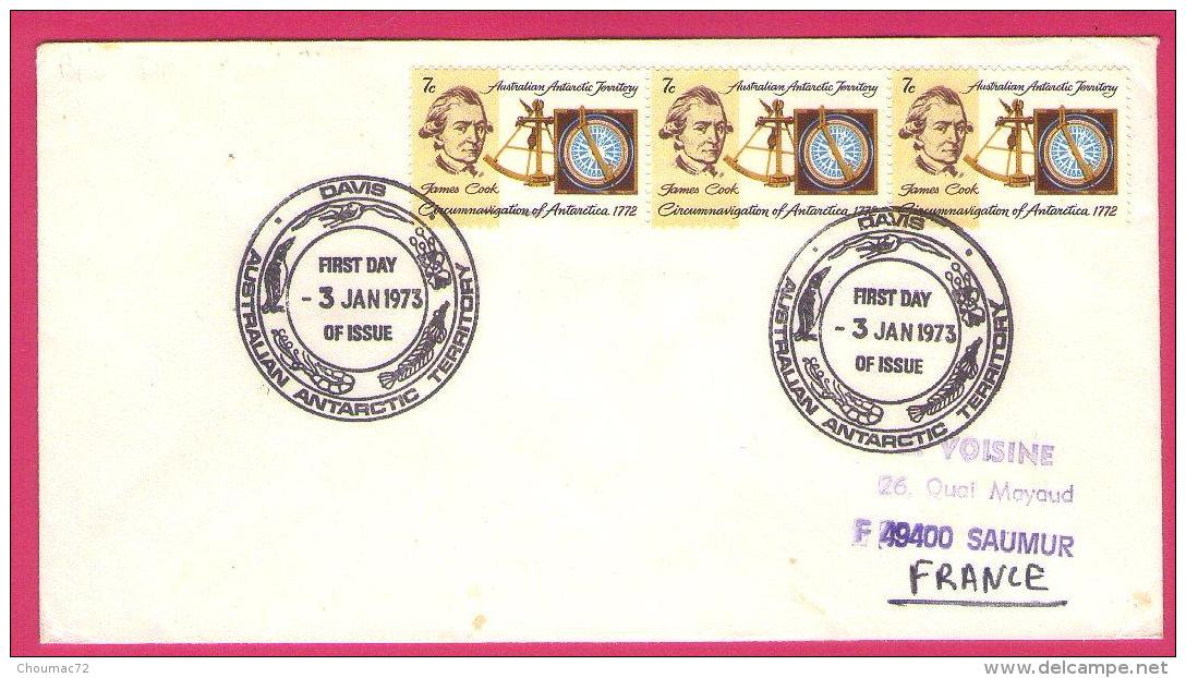 Document 004, Antarctique AAT Enveloppe Année 1973 Davis - Covers & Documents