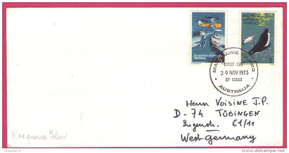 Document 005, Antarctique AAT Enveloppe Année 1973 Macquarie Island - Lettres & Documents