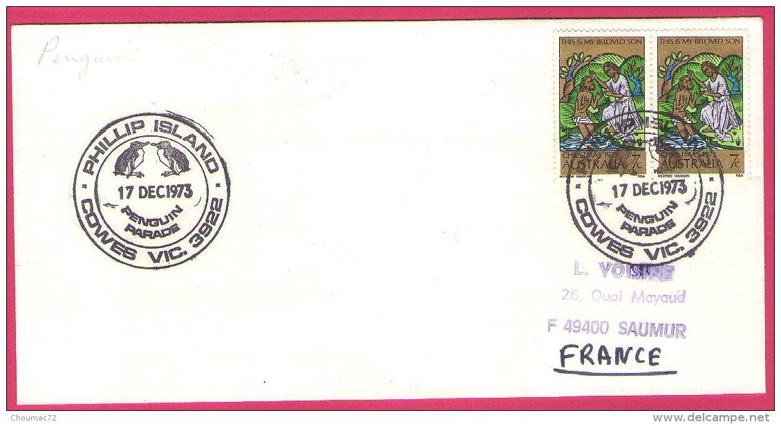 Document 011, Antarctique AAT Enveloppe Année 1973 Philipp Island - Lettres & Documents