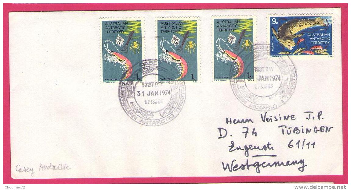Document 014, Antarctique AAT Enveloppe Année 1974 Casey - Lettres & Documents
