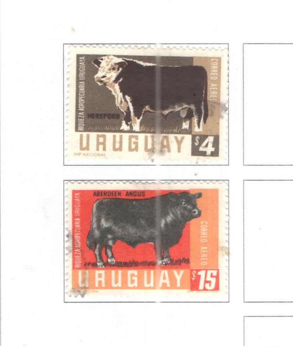 Uruguay PA 1966 Animali  Scott.C290+293+used See Scans On Scott.Page - Uruguay