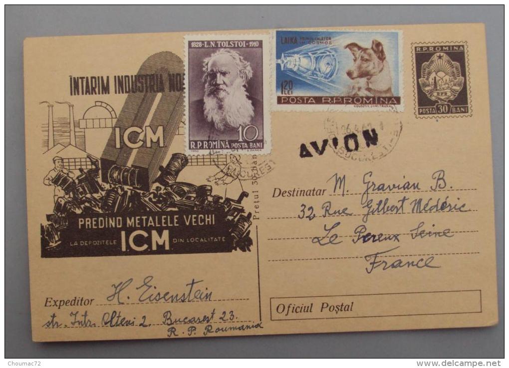 Roumanie Entier Postal 006, Cachet Bucarest Année 1963, Industrie - Covers & Documents