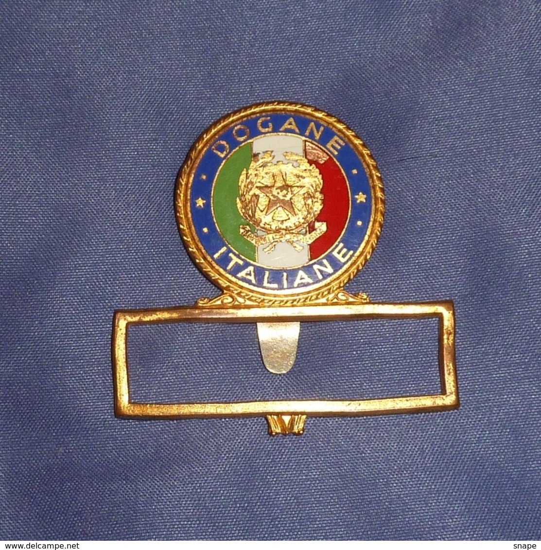 Distintivo Smaltato Dogane Italiane - Obsoleto - Usato - Incompleto - Italian Customs Obsolete Badge - Polizia