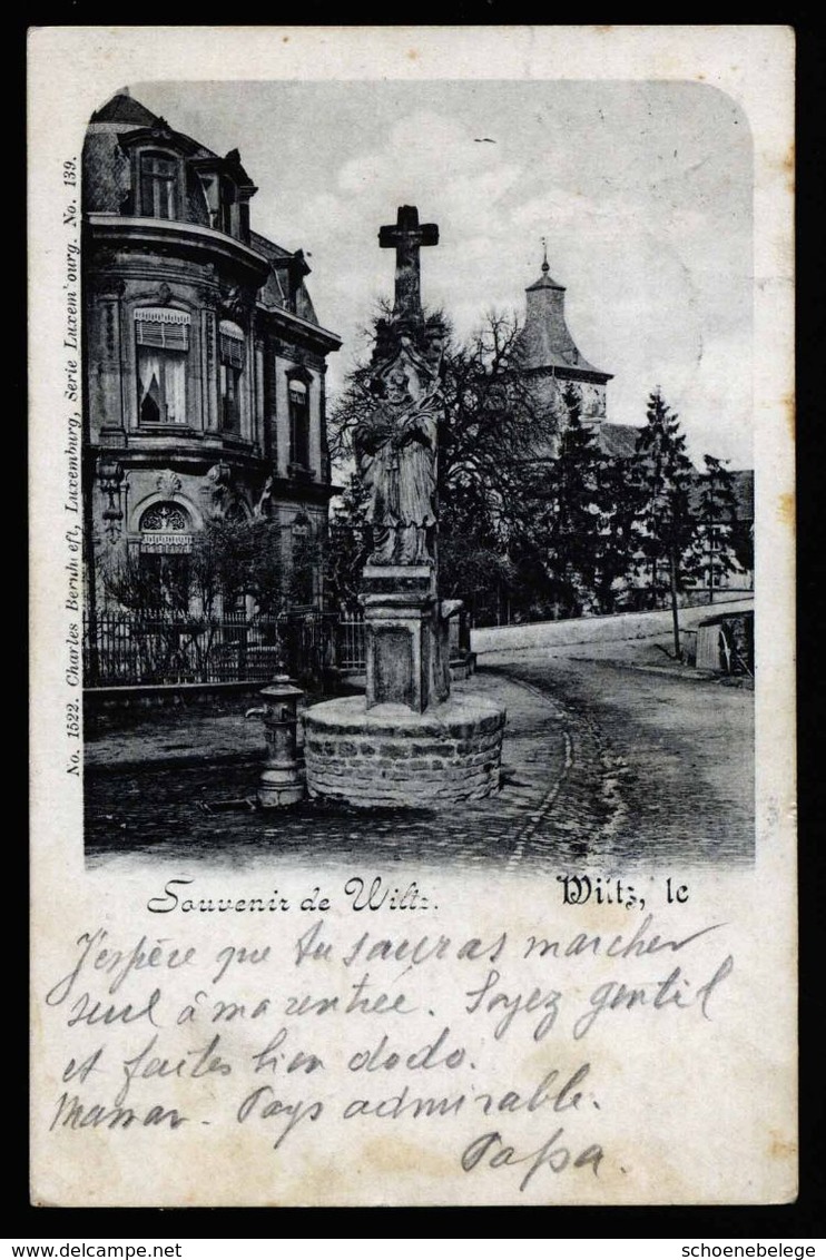 A5223) Luxemburg Karte Wiltz 4.6.1900 N. Belgien Jemeppe - 1895 Adolphe De Profil
