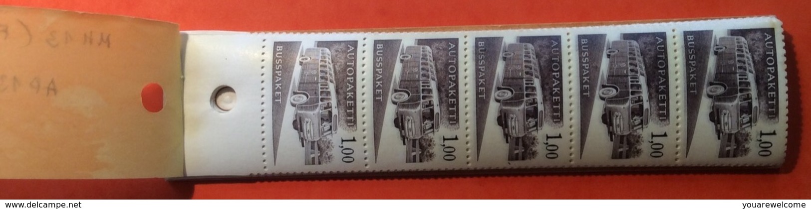 1963 Auto-Paketmarken Markenheftchen Mi. 13x = 2500 DM (automobile Bus Finnland Finland Finlande Carnet Booklet - Parcel Post