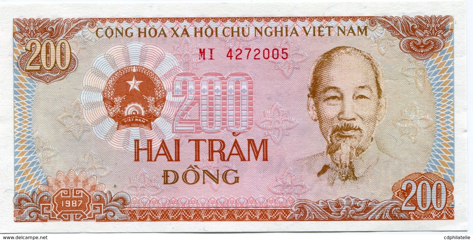 VIET NAM BILLET NEUF DE 200 DONG DE 1987 (Pick 100) - Viêt-Nam