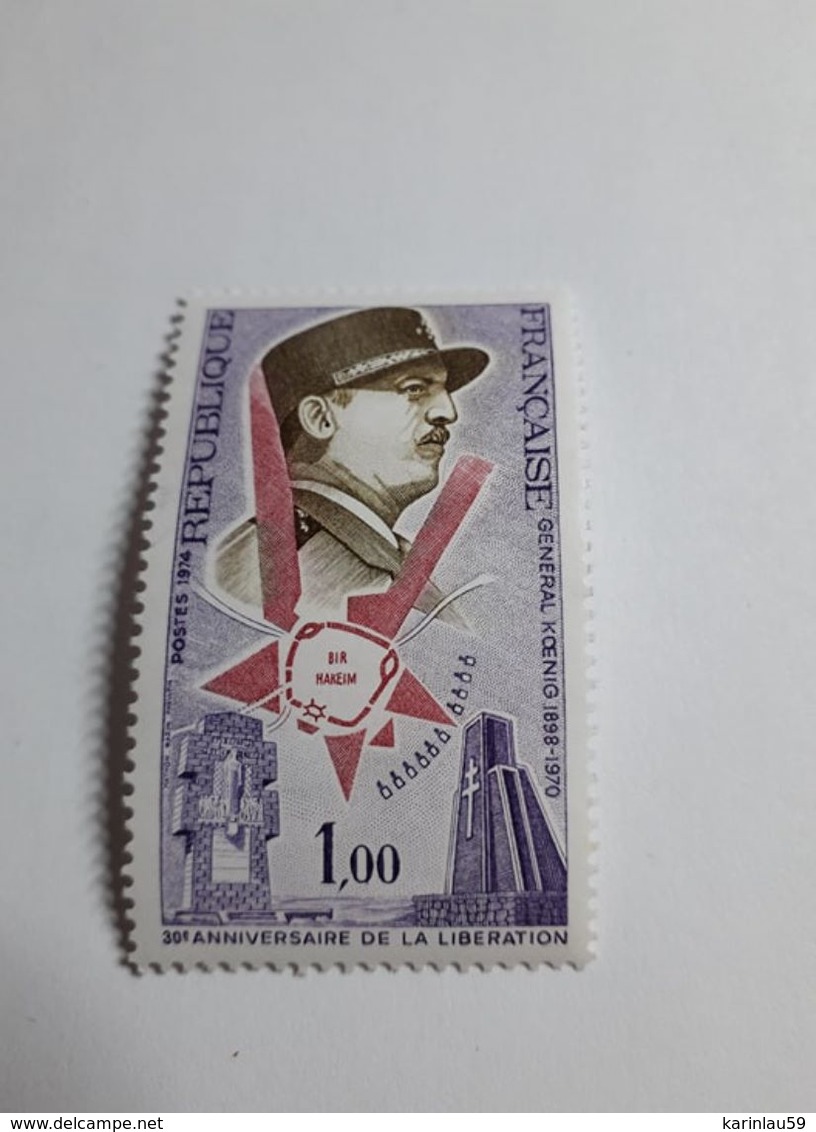 Timbre France N° 1796 FRANCE - NEUF - GENERAL KOELING - 1974 - Unused Stamps