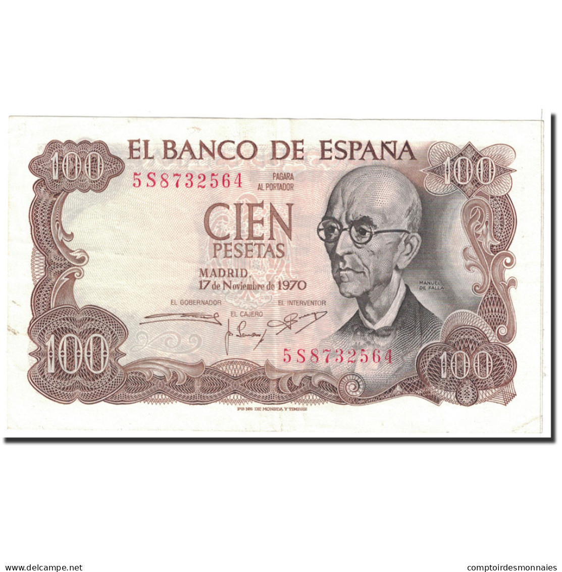Billet, Espagne, 100 Pesetas, 1970, 1970-11-17, KM:152a, SPL - 100 Pesetas