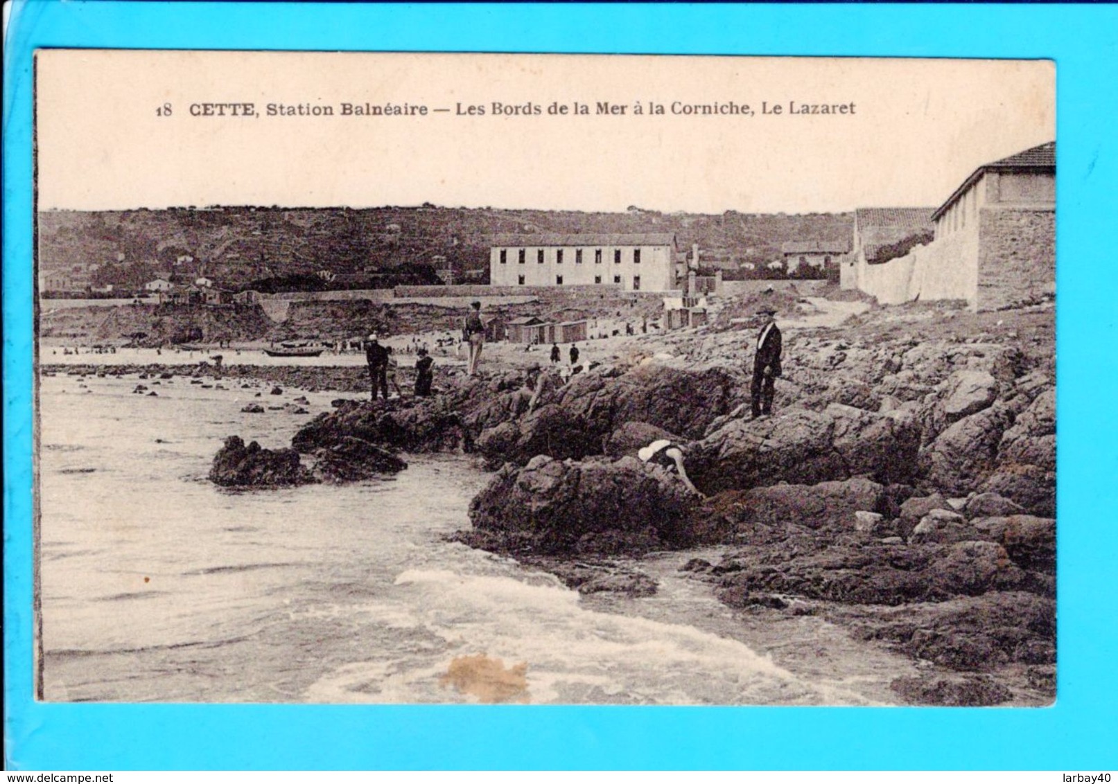 Cpa  Cartes Postales Ancienne - Sete Cette Bords De La Mer - Sete (Cette)