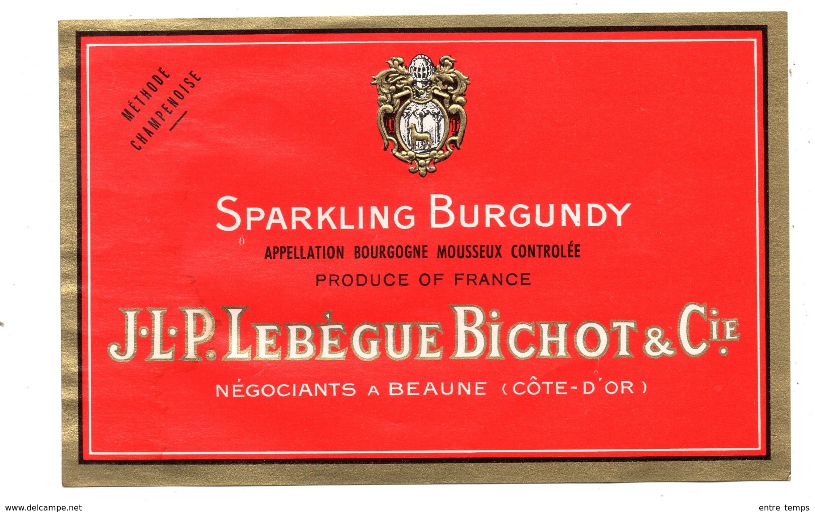 Etiquette Bourgogne Mousseux Lebègue Beaune - Champagne & Sparkling Wine