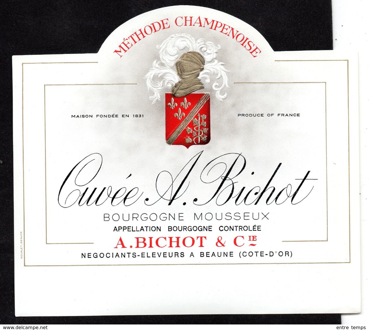 Etiquette Bourgogne Mousseux Bichot Cuvée - Champagne & Spumanti