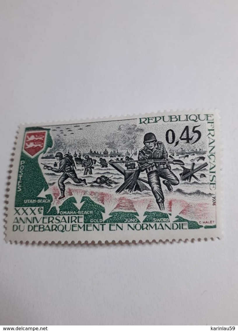 Timbre France N° 1799 FRANCE - NEUF - 30E ANNIVERSAIRE DEBARQUEMENT EN NORMANDIE - 1974 - Unused Stamps