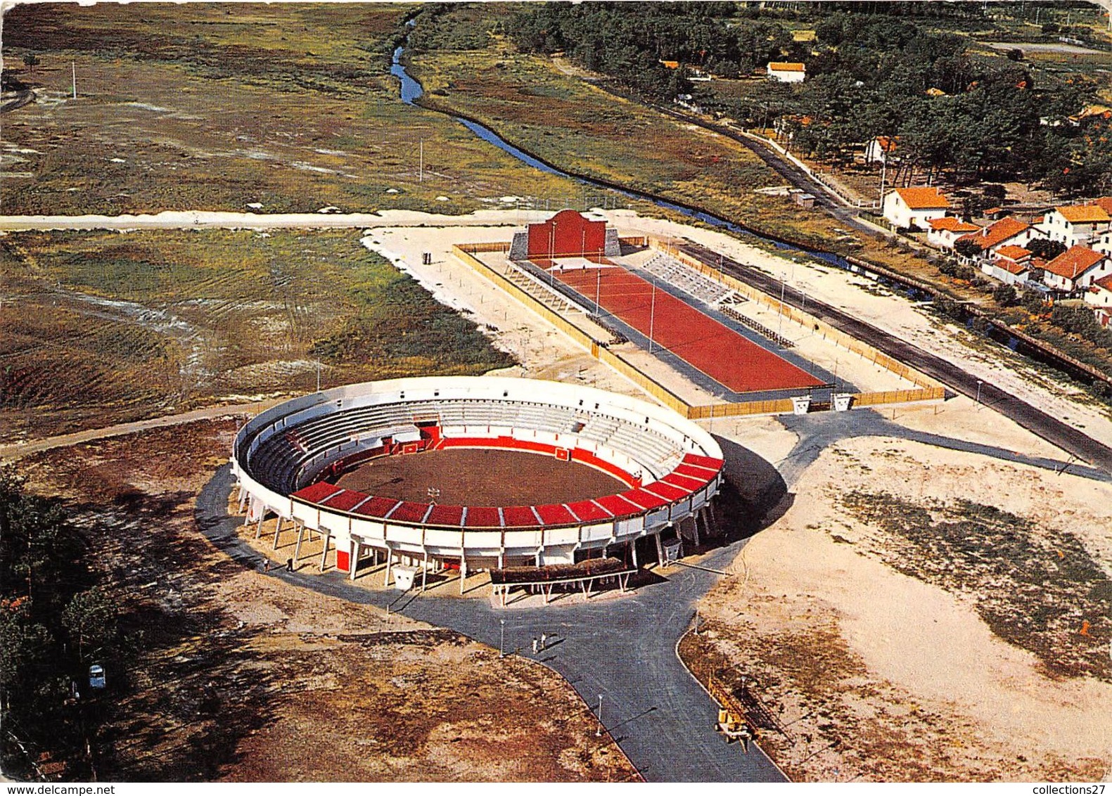 40-VIEUX-BOUCAU- LES ARENES ET LE FRONTON VUE DU CIEL - Vieux Boucau