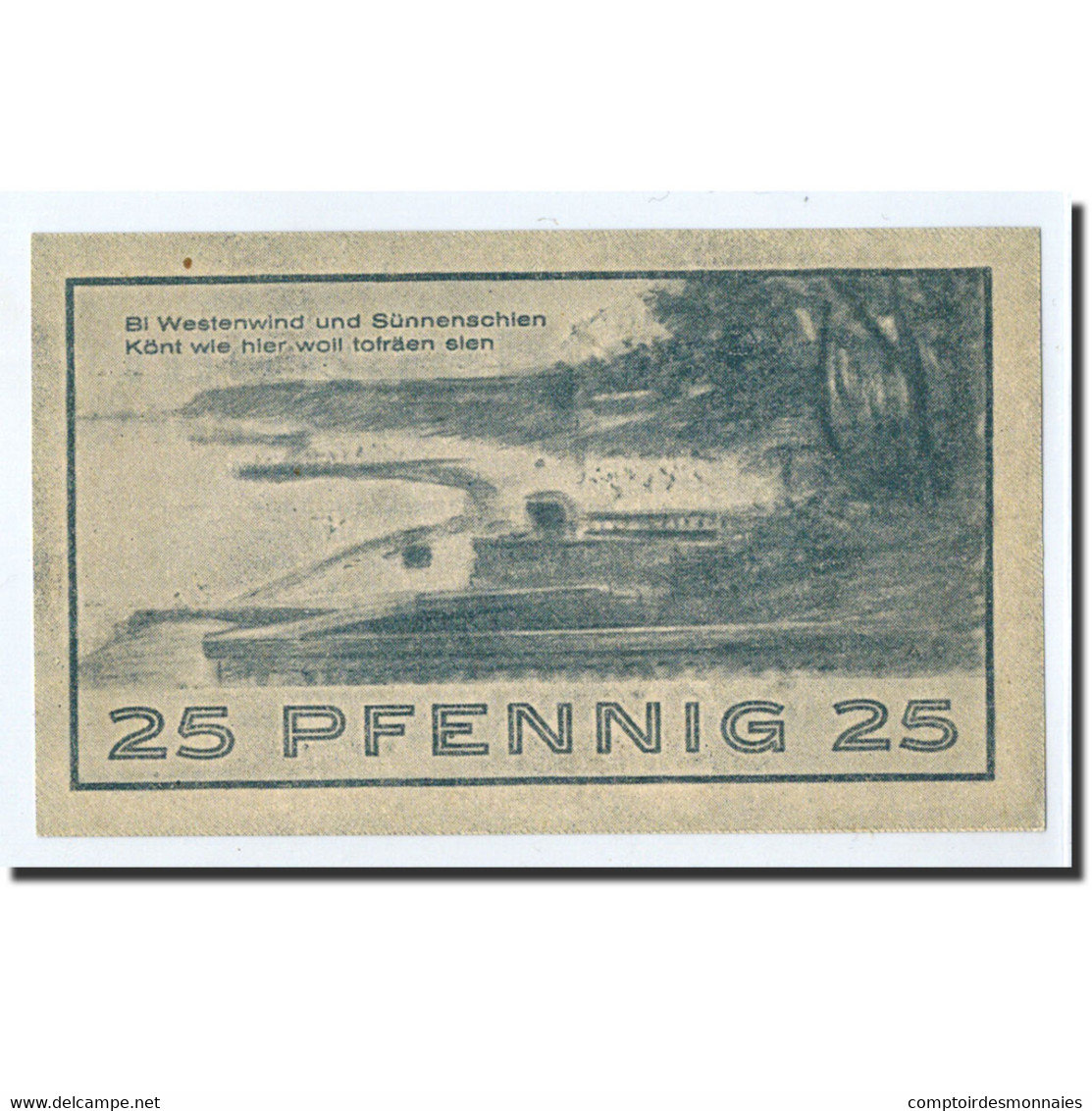 Billet, Allemagne, Niendorf, 25 Pfennig, Paysage, 1921, 1921-03-01, SPL - Other & Unclassified