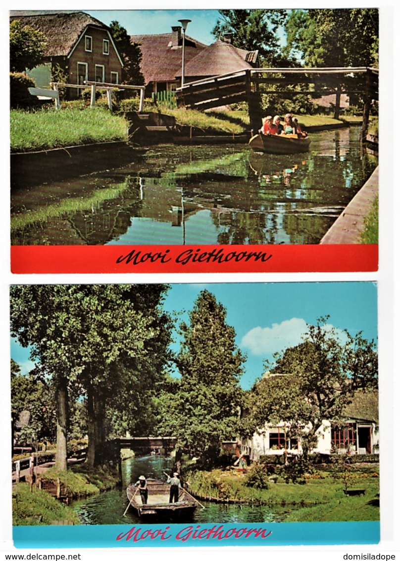 2 Postkaarten " Mooi Giethoorn " Zie Scan - Giethoorn