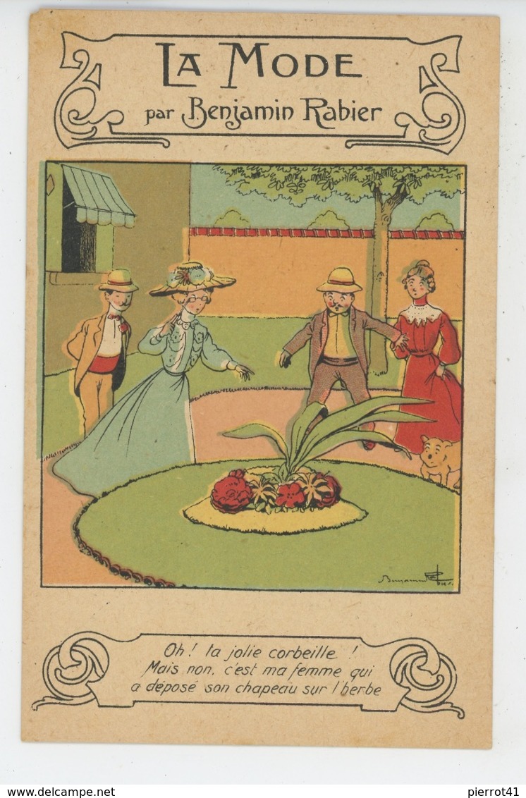 BENJAMIN RABIER - Jolie Carte "LA MODE " Chapeau Fleuri - Carte PUB Pour Chaussures A LA BOTTE DE LA VILLETTE - Rabier, B.