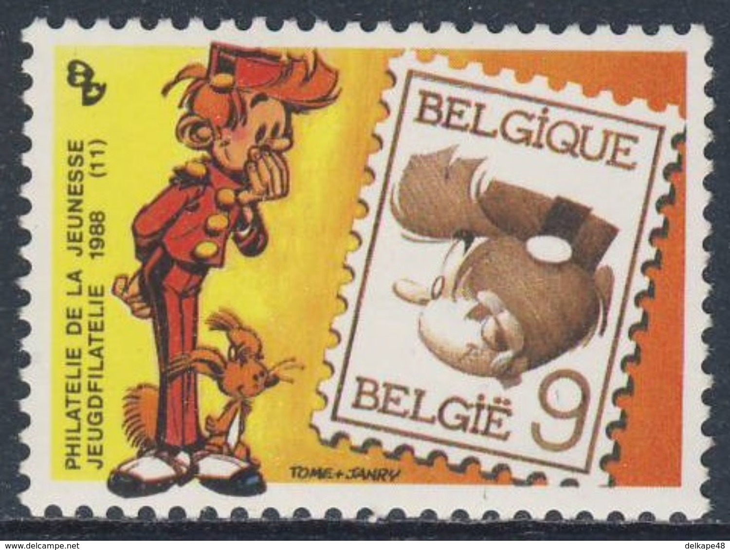 Belgie Belgique Belgium 1988 Mi 2354 YT 2302 ** Spirou / Robbedoes By Robert Velter / Comic Strip / Stripfiguur - Bandes Dessinées