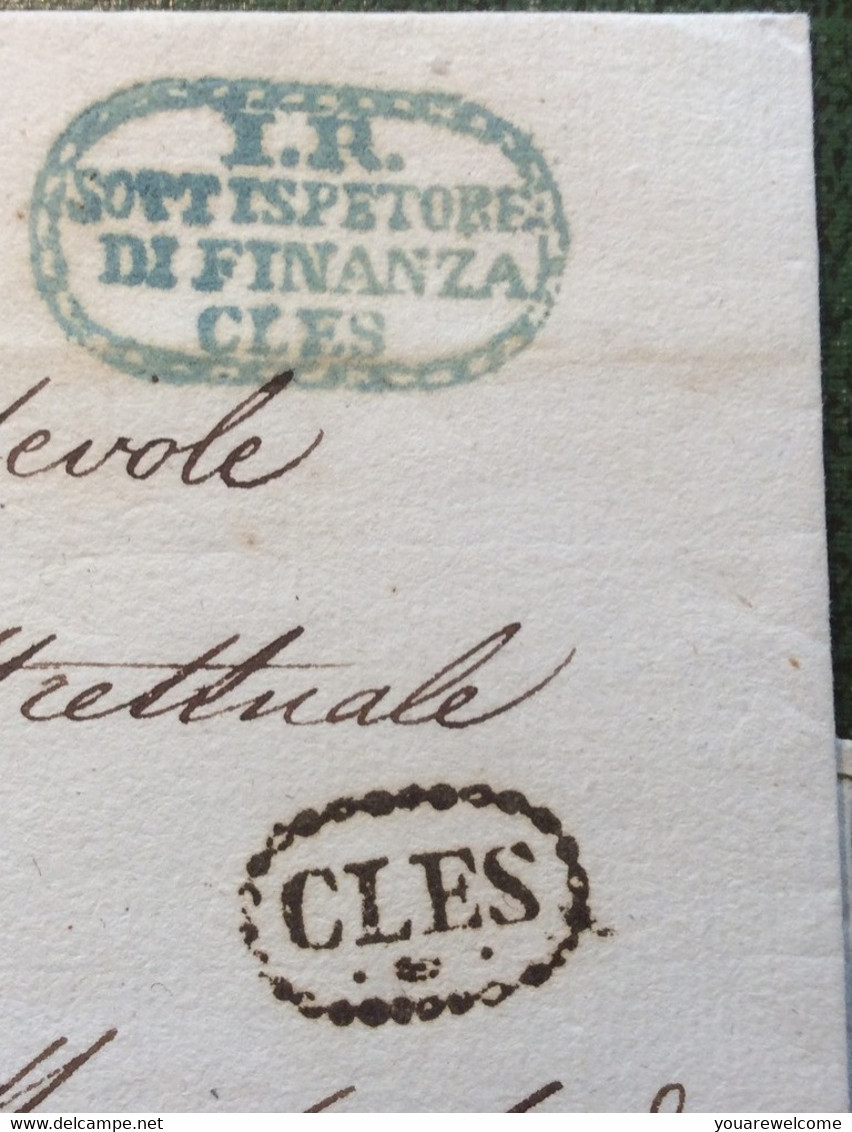 1839 CLES (Trentino Trento SÜDTIROL Italia  Österreich) Brief > Mezzolombardo  (prephilately Vorphilatelie Cover Lettre - ...-1850 Vorphilatelie