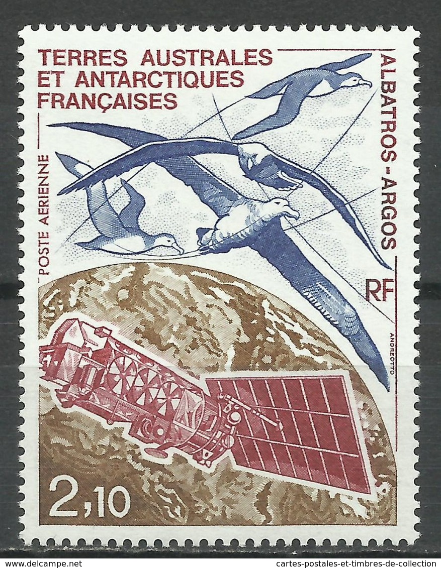 TERRES AUSTRALES & ANTARTIQUES , TAAF , 2.10 Frs , Albatros Argos , 1991  , N° YT PA 115 , NEUF ** - Poste Aérienne