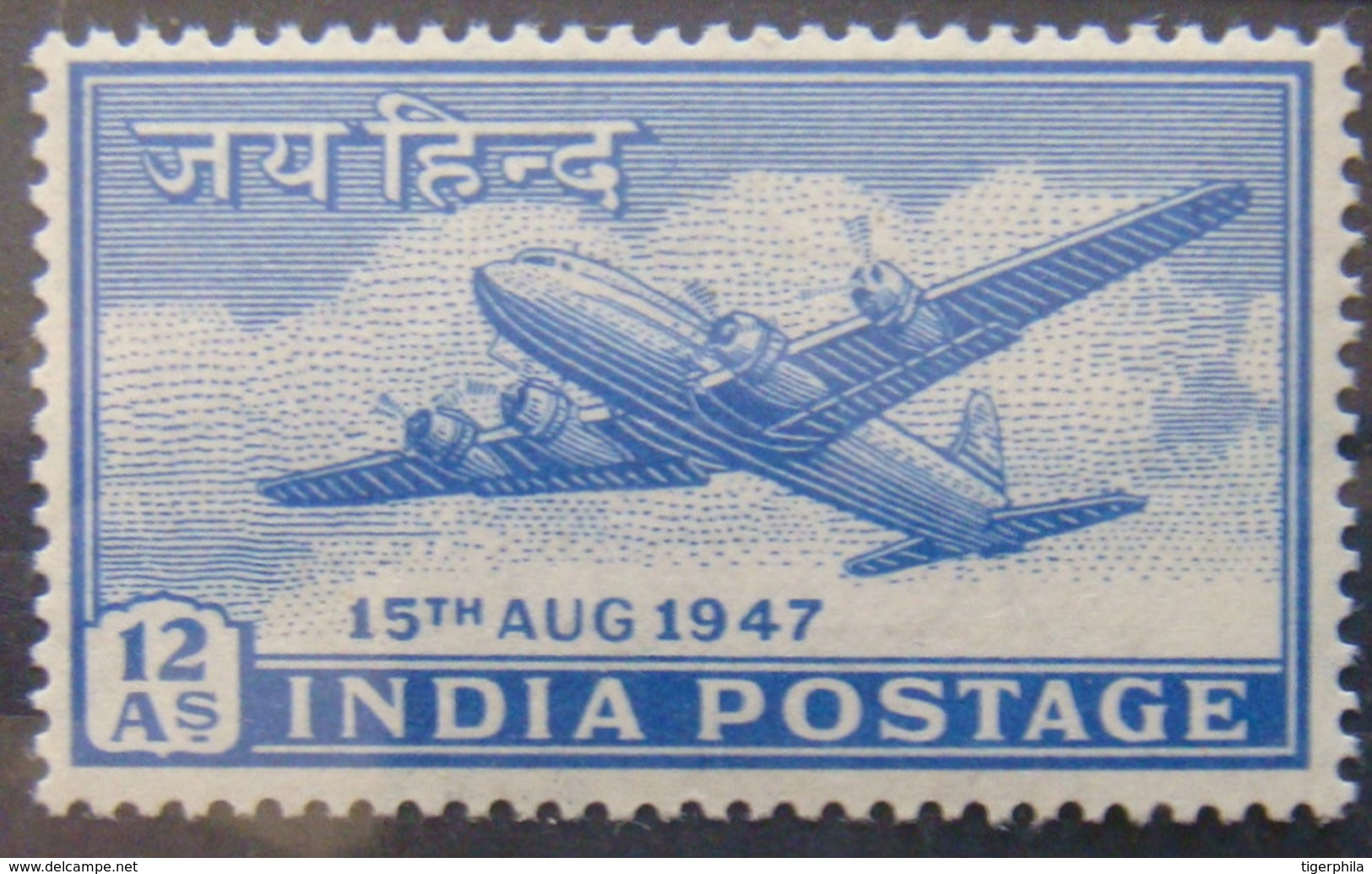 INDIA 1947 12as Independence MLH - Ongebruikt