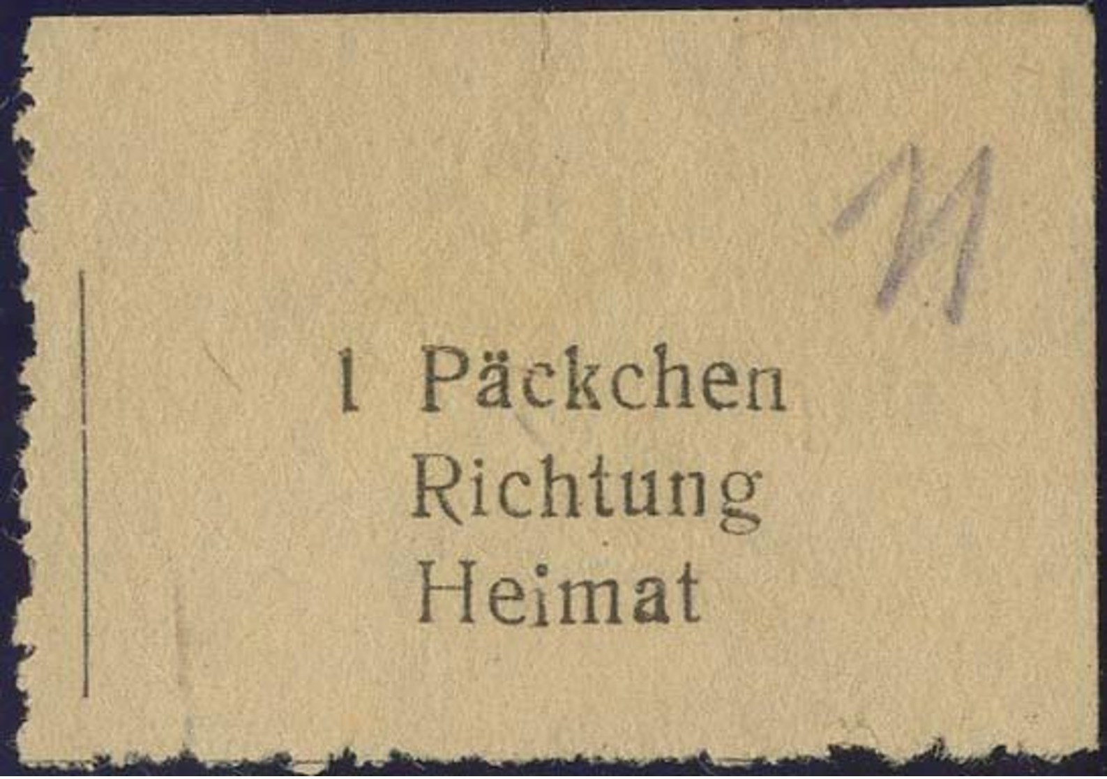 Kuban Paeckchen Zulassungsmarke, Rechtes Oberrandstueck Mit Handschriftlicher Bogenzaehlnummer, (*), Laut Attestkopie Sa - Sonstige & Ohne Zuordnung