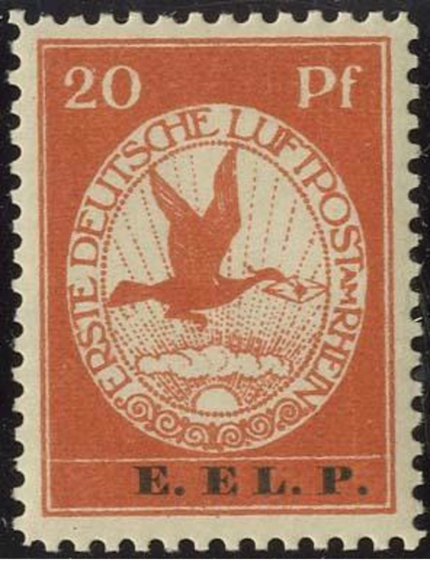 20 Pf E.E.L.P. **, Gepr. Brettl, Pracht. M? 450.- 20 Pf E.E.L.P. **, Gepr. Brettl, Pracht. M? 450.- - Luft- Und Zeppelinpost